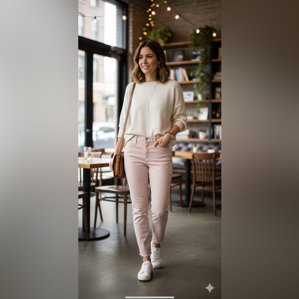 Frank & Eileen High-Rise Jeans in Light Pink